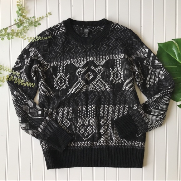 J. Crew pullover sweater black grey cozy - Picture 2 of 7
